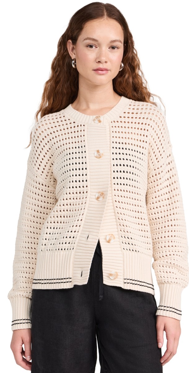 Varley Kris Relaxed Fit Knit Jacket Birch