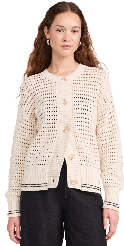 Varley Kris Relaxed Fit Knit Jacket Birch
