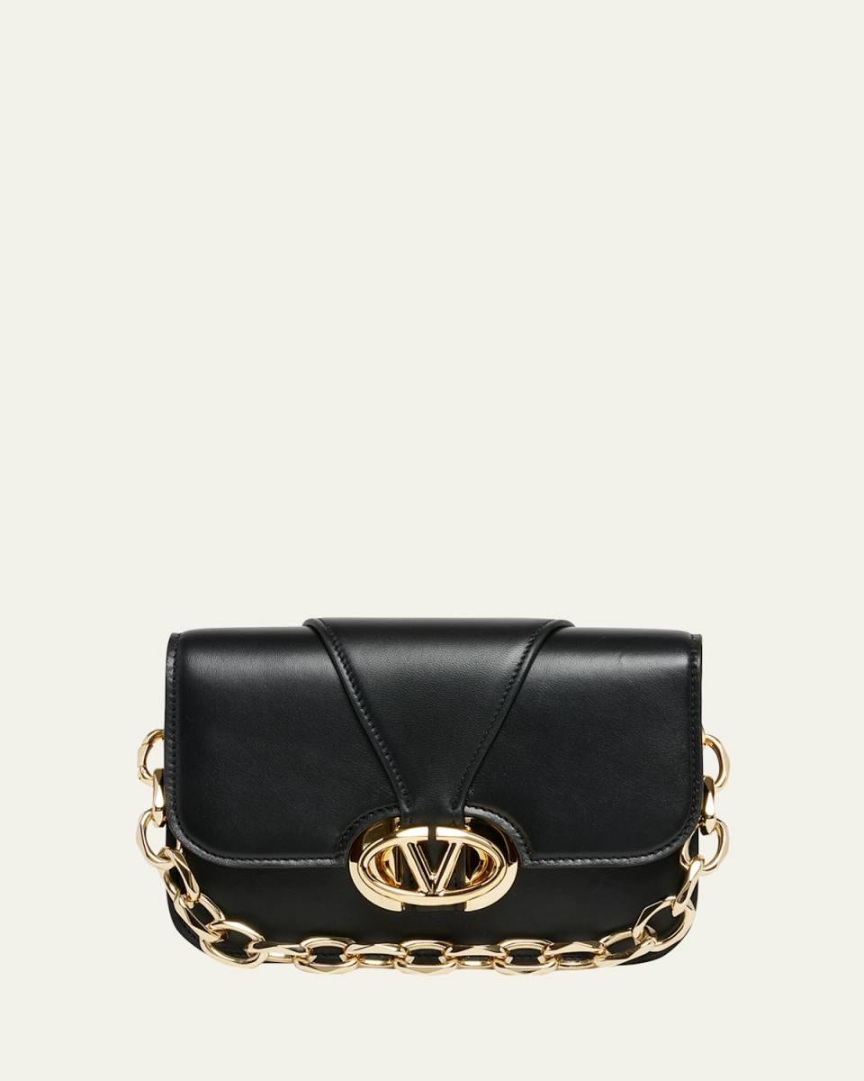 Small VLOGO Flap Leather Shoulder Bag