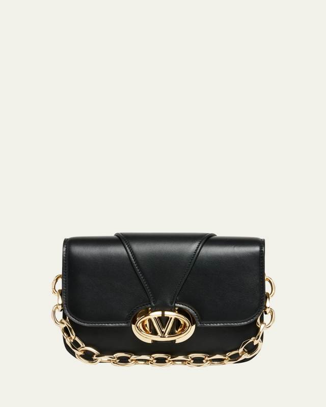 Small VLOGO Flap Leather Shoulder Bag