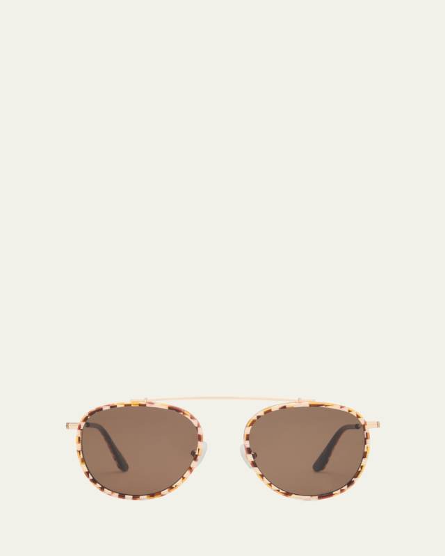 Chartres Titanium & Acetate Aviator Sunglasses