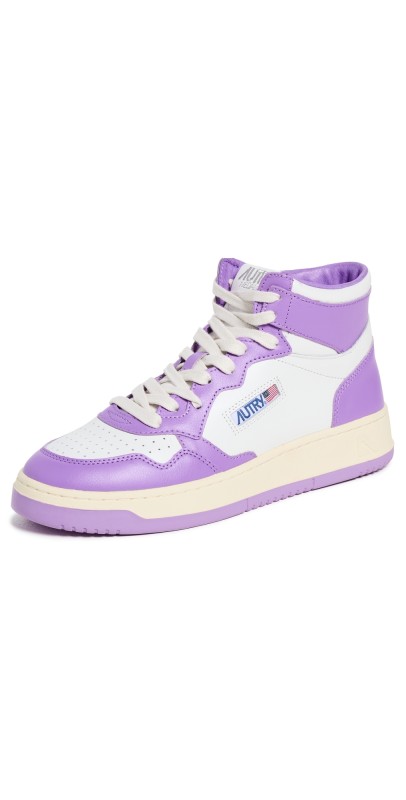 Autry Medalist Mid Sneakers WHT/ENGLISH LAVENDER