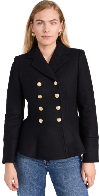 LoveShackFancy Morrow Jacket Black