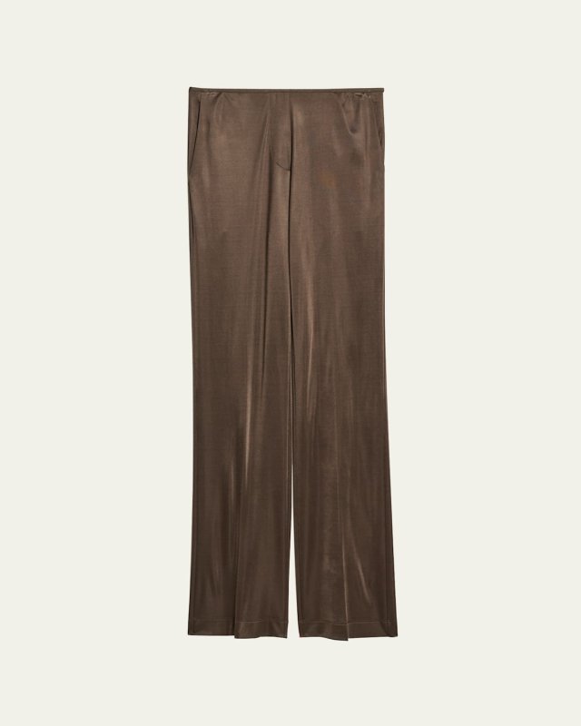 Straight-Leg Fluid Pull-On Pants