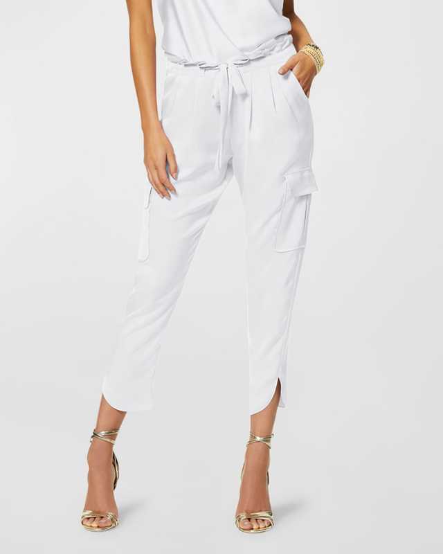 Allyn Satin Pleated Pants