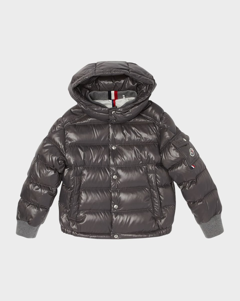 Boy's Manaem Shiny Puffer Jacket, Size 4-6