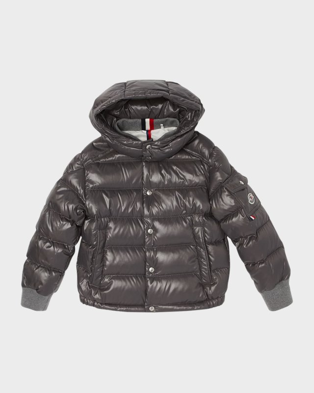 Boy's Manaem Shiny Puffer Jacket, Size 4-6
