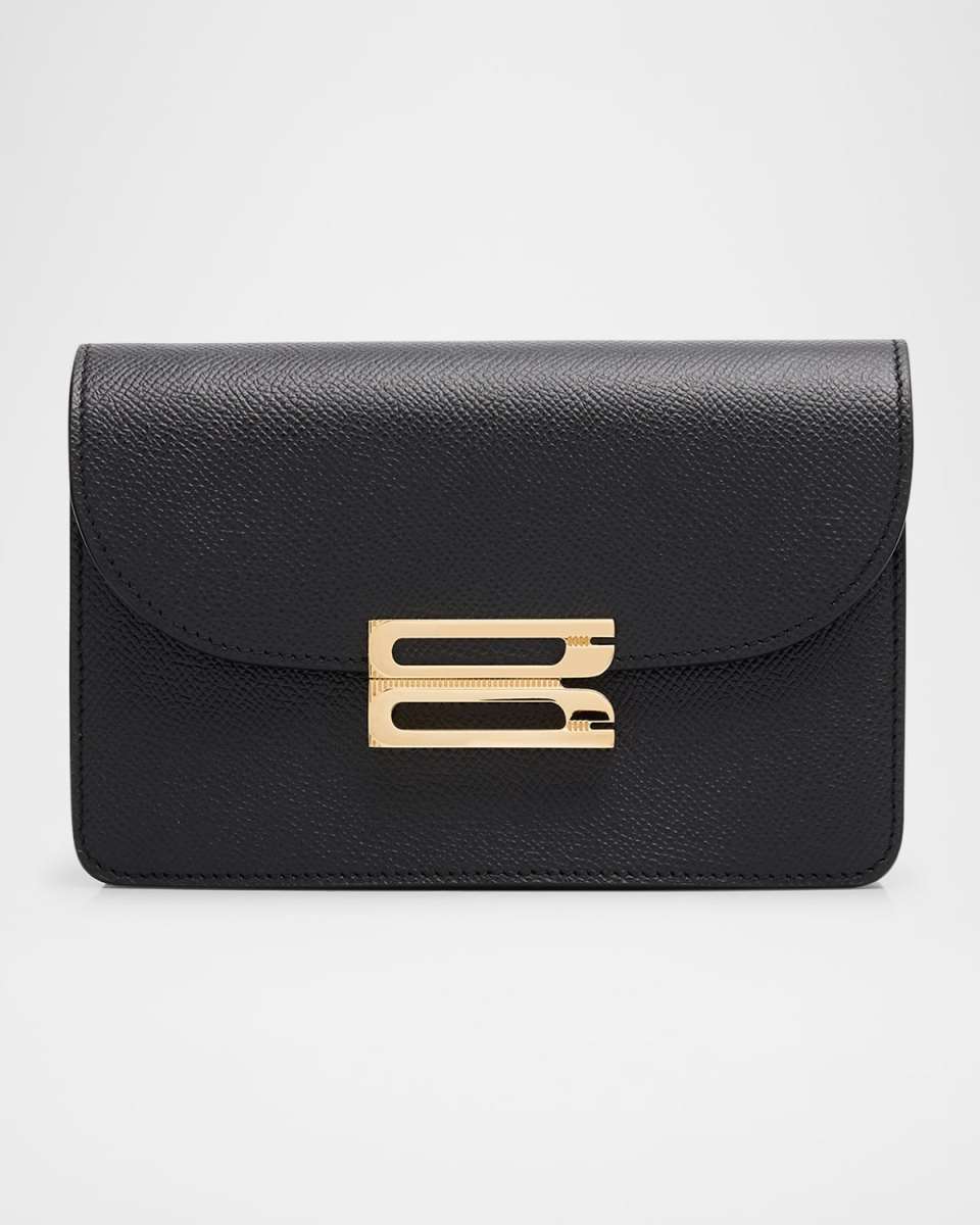 Nano Buckle Flap Leather Shoulder Bag