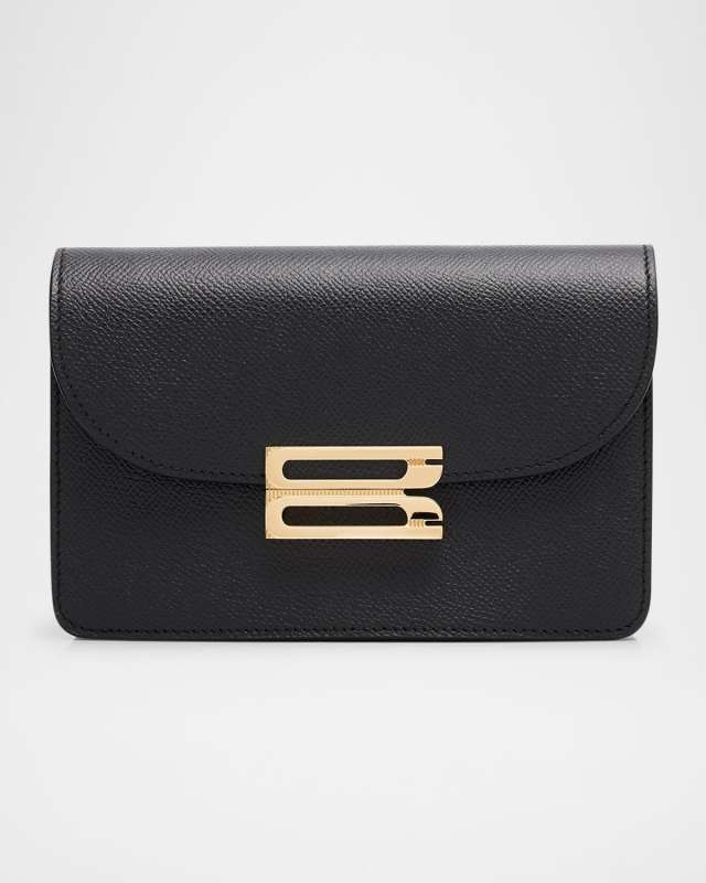 Nano Buckle Flap Leather Shoulder Bag