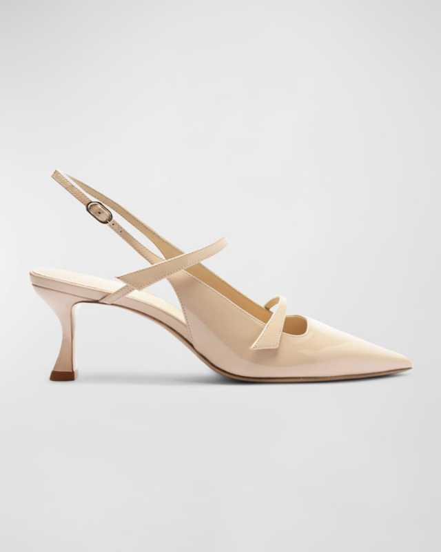 Tita Patent Slingback Pumps