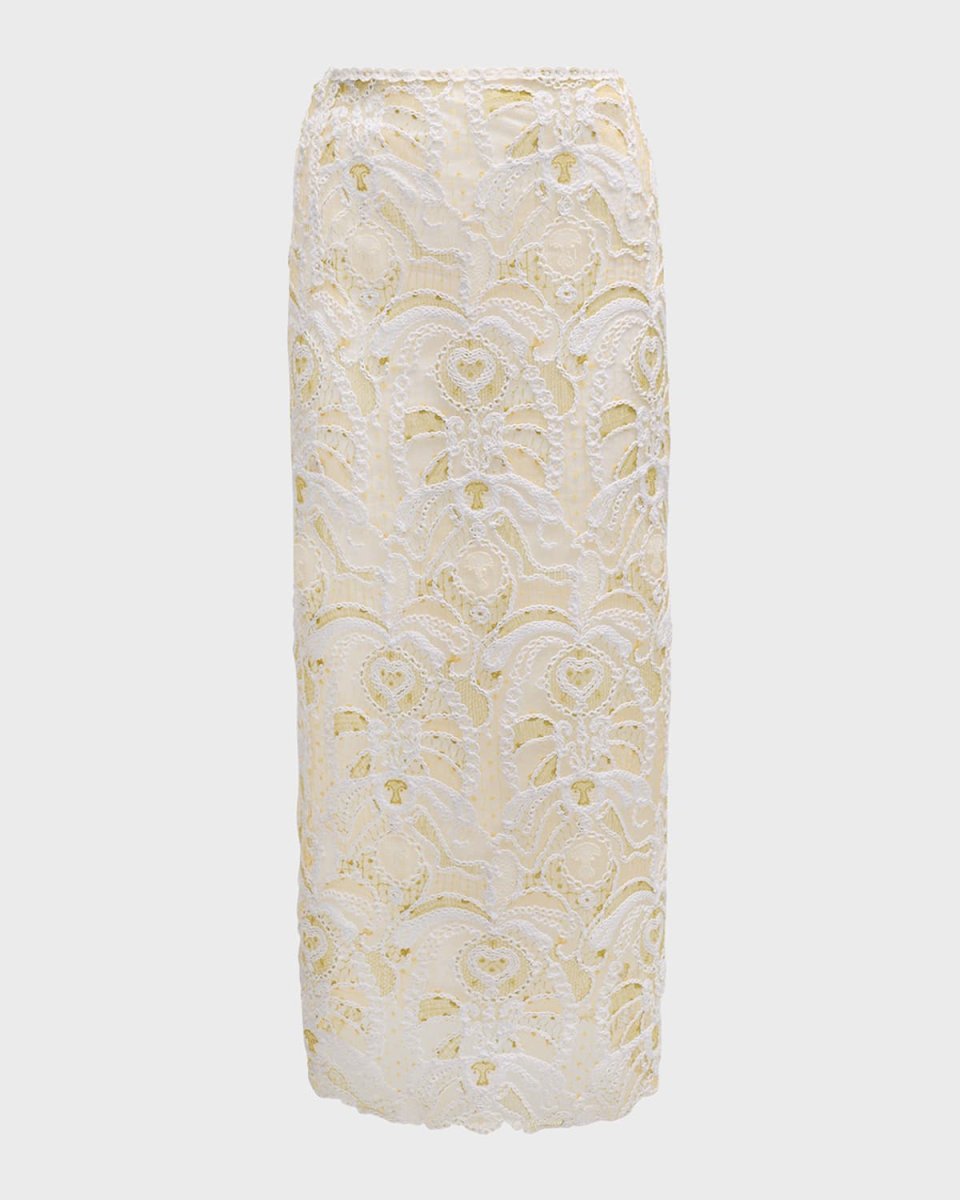 Macrame Midi Pencil Skirt