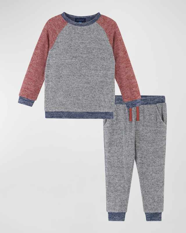 Boy's Hacci Knit Two-Piece Set, Size 2-7