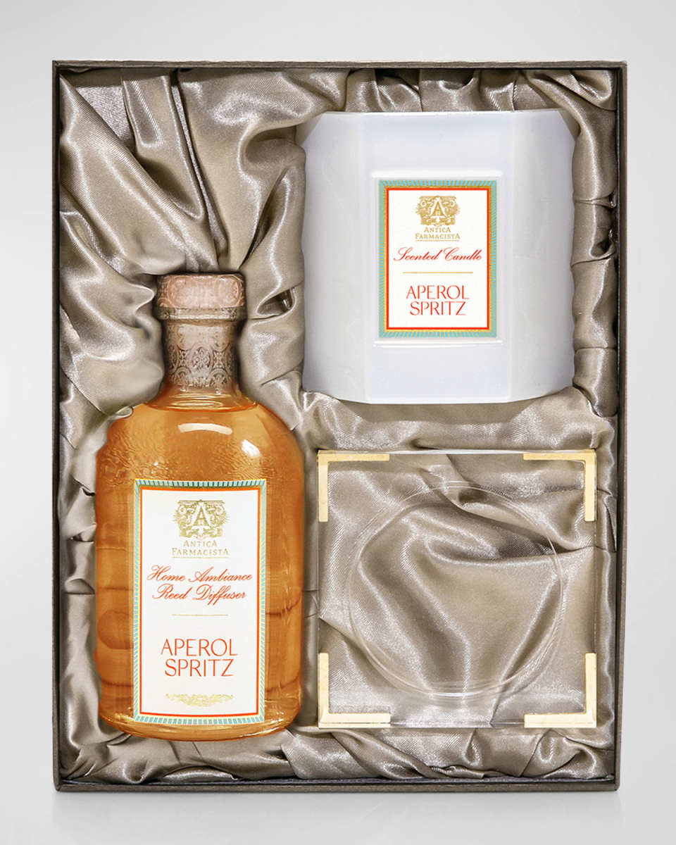 Home Ambiance Set Diffuser and Candle with Lucite Tray