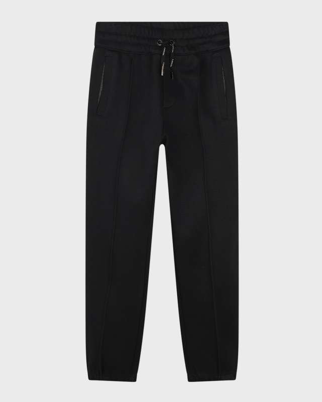 Boy's Clair Obscur Silicone Logo-Print Joggers, Size 4-6