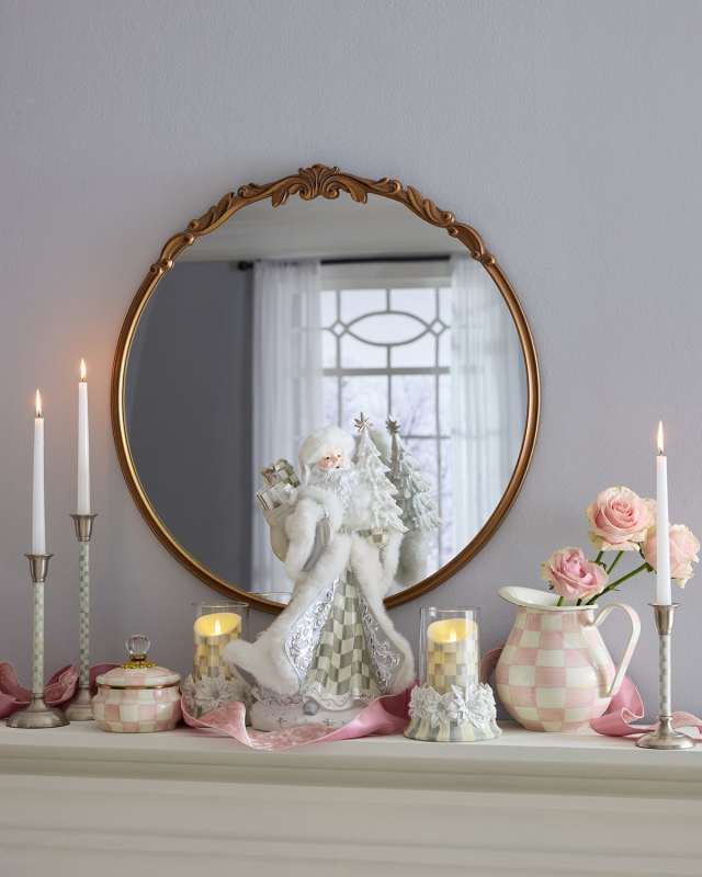 Crystal Palace Poinsettia Pillar Candle Holder