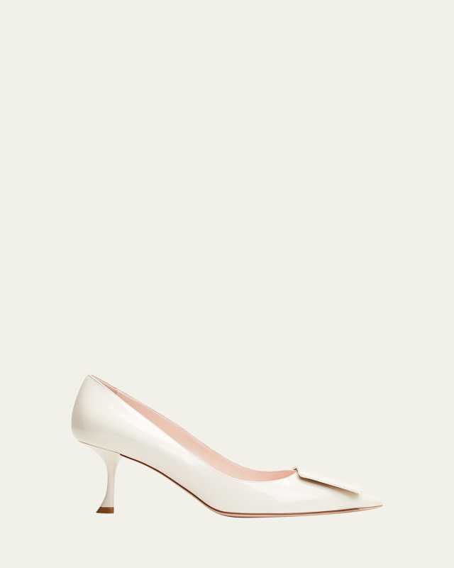 Viv In The City Leather Buckle Pumps