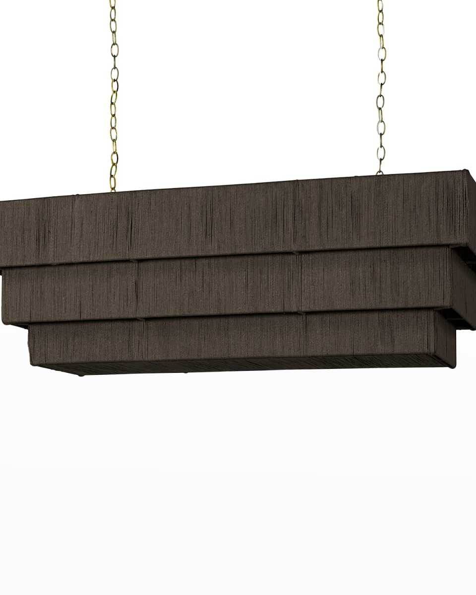 Everly 48" Rectangle Chandelier, Espresso