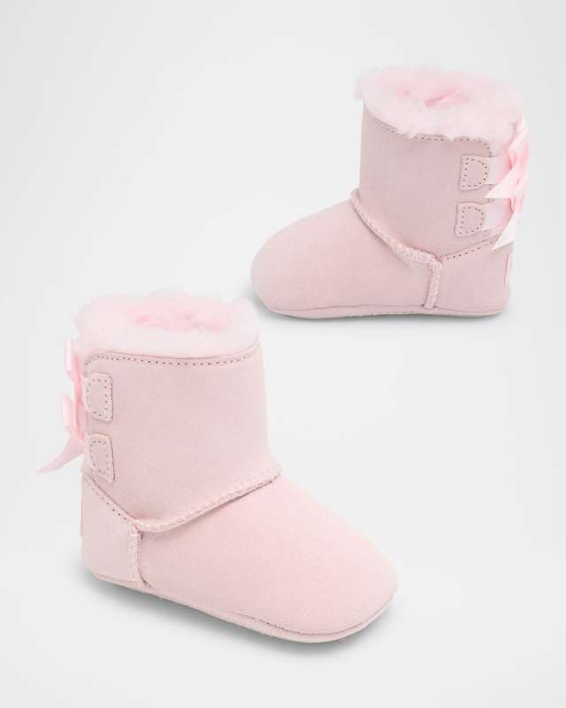 Girl's Bailey Bows Cozy Suede Prewalkers, Baby/Kids