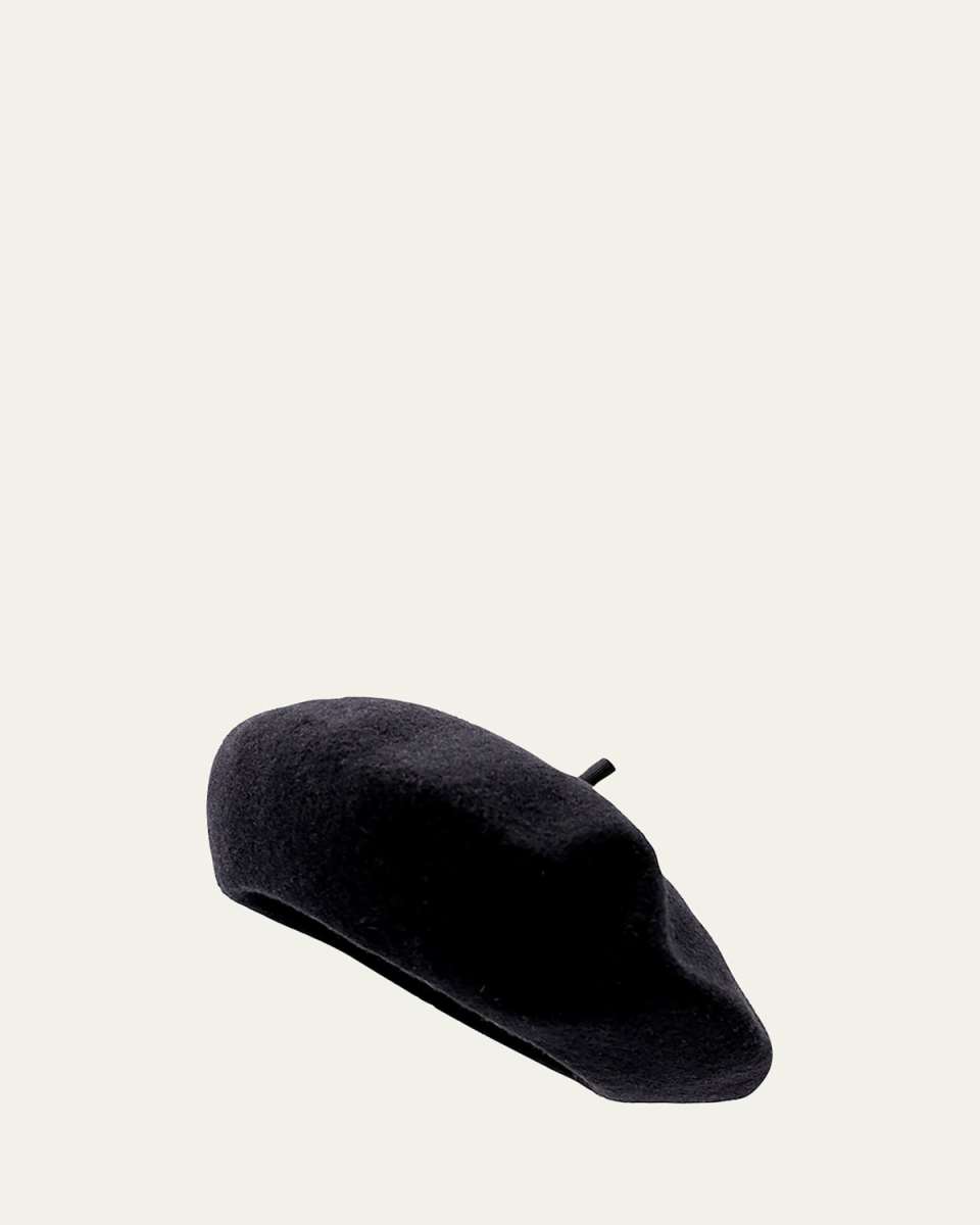 Cigarette Wool-Blend Beret Hat
