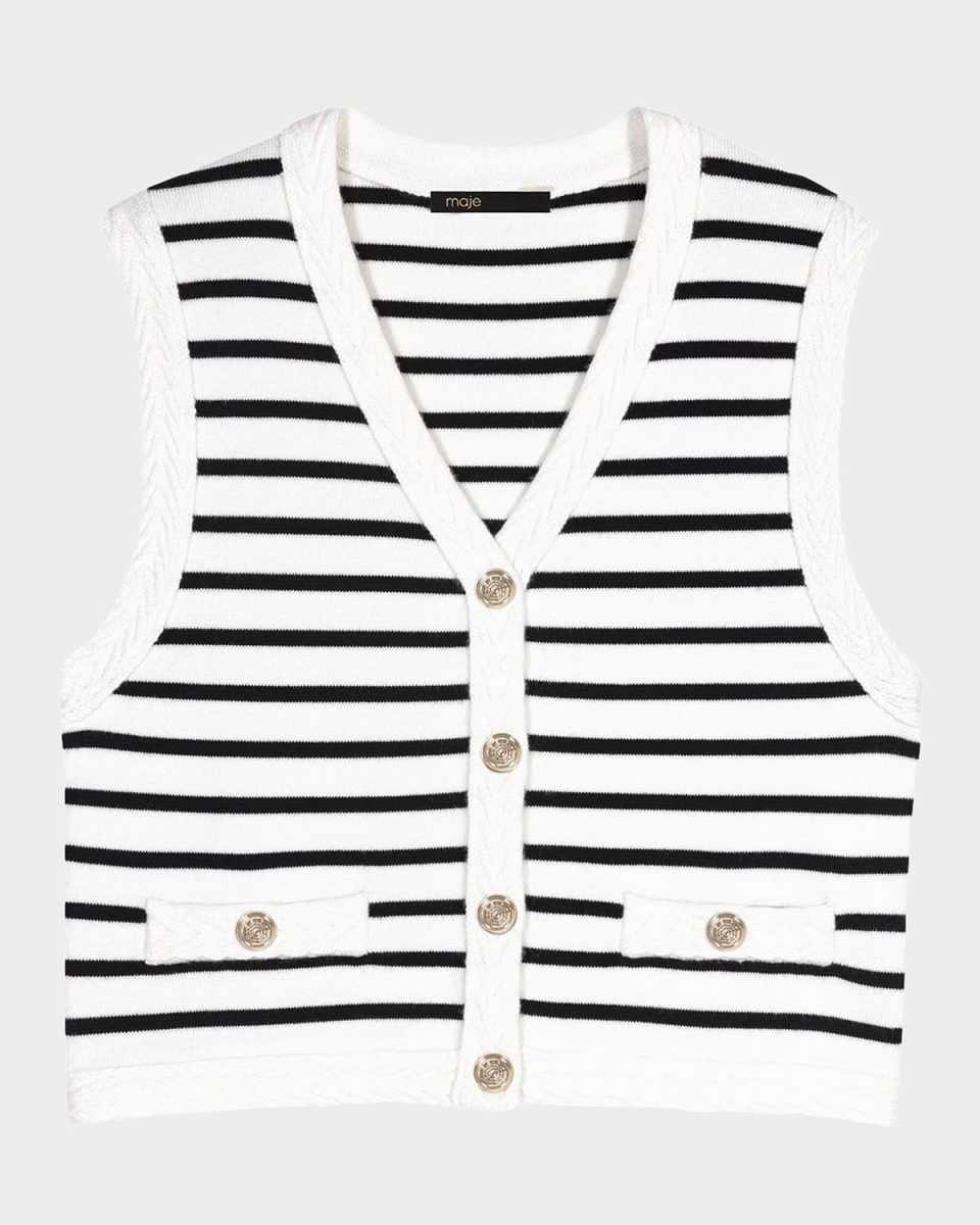 Melisse Striped Knit Vest
