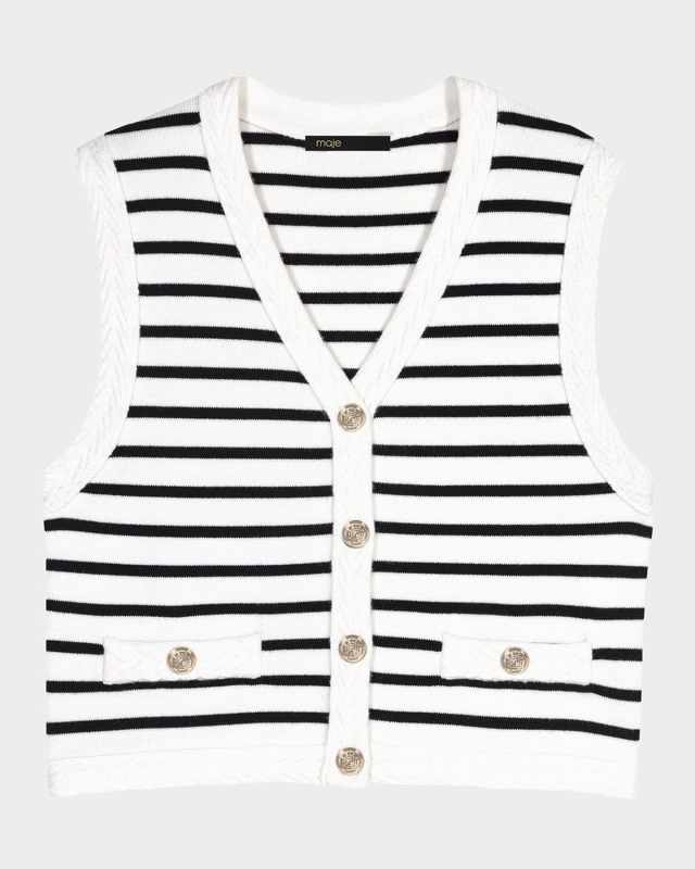 Melisse Striped Knit Vest