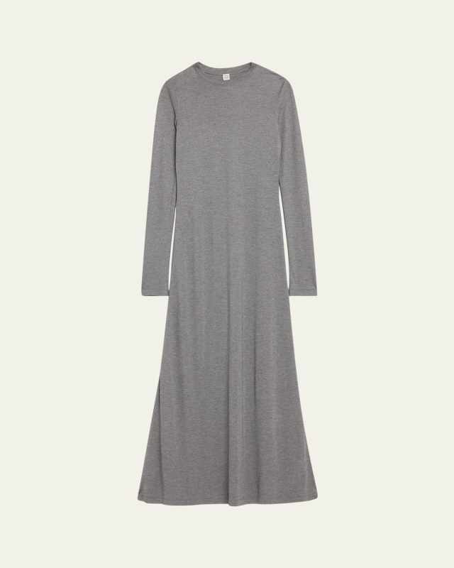 Long-Sleeve Jersey Maxi Dress