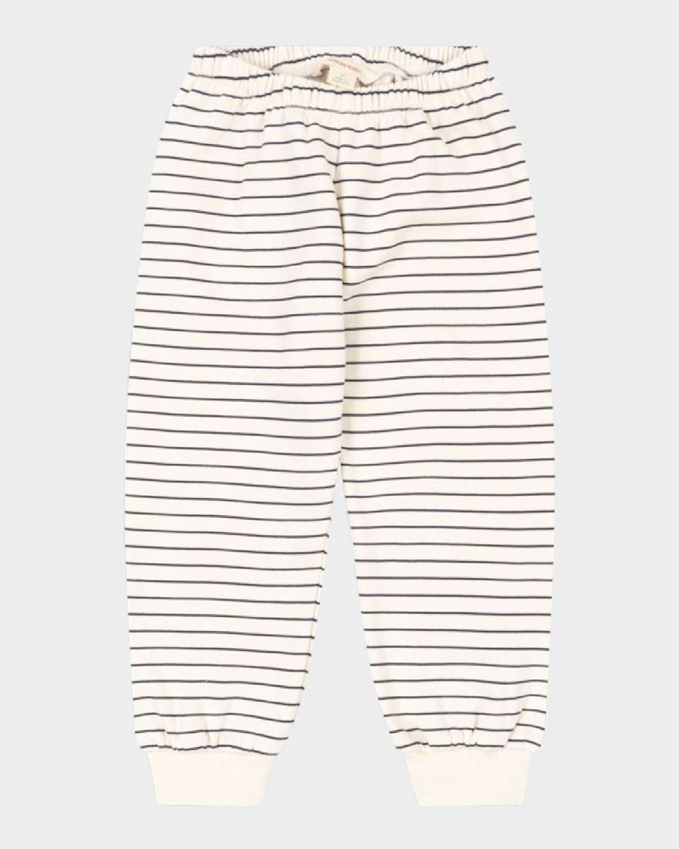 Boy's Amio Lucky Patch Pinstriped Sweat Pants, Size 6M-6