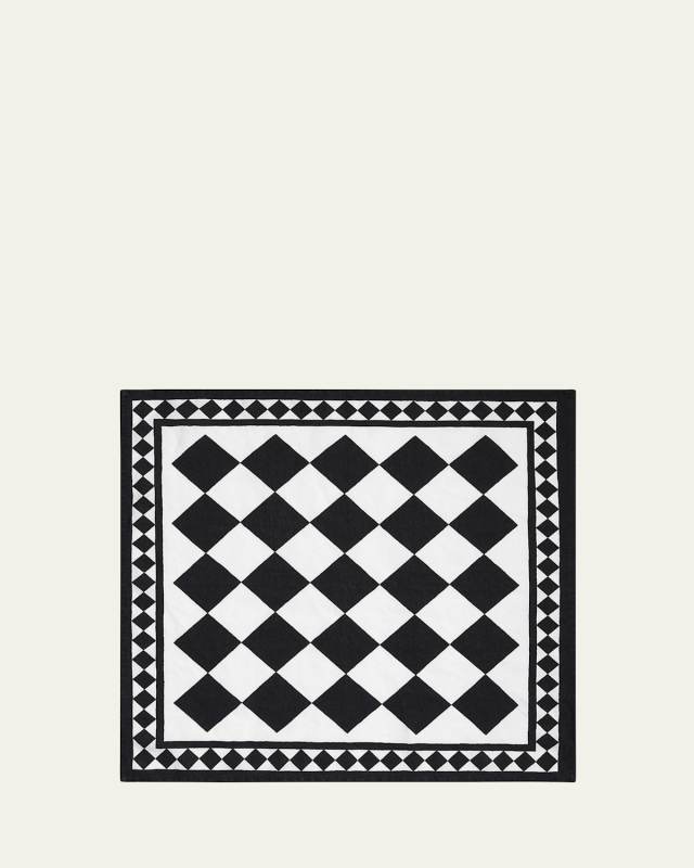 x Claridge's Black Check Napkin