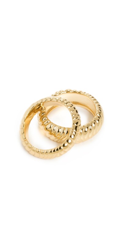 SHASHI Frances Ring Set Gold