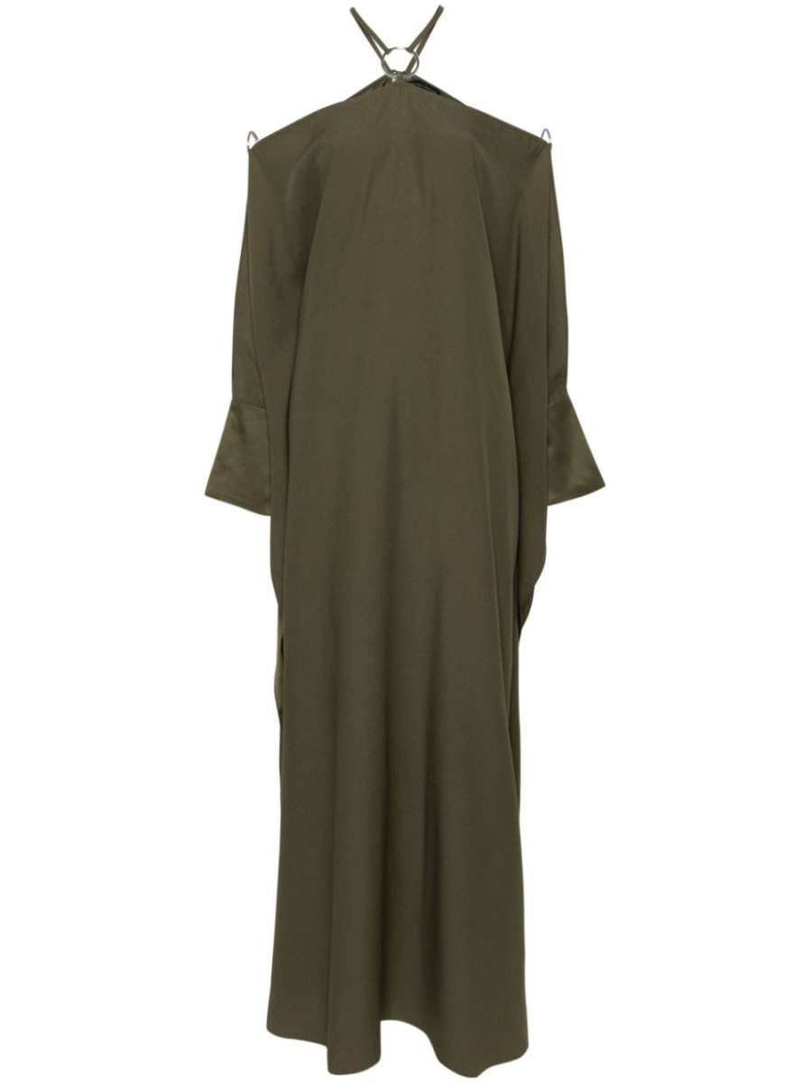 ring-detail maxi dress