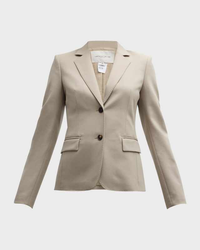 Pick Stitch Stretch Wool Blazer