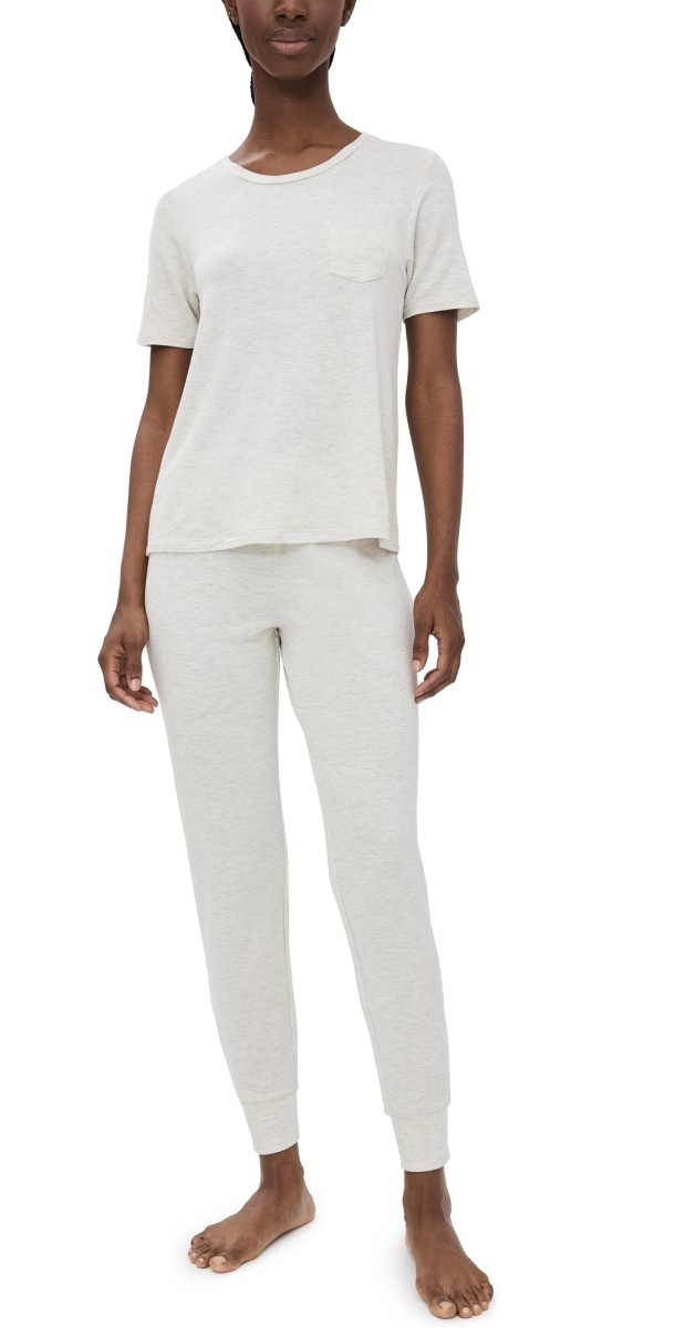 Honeydew Intimates Good Times PJ Set Heather Oatmeal