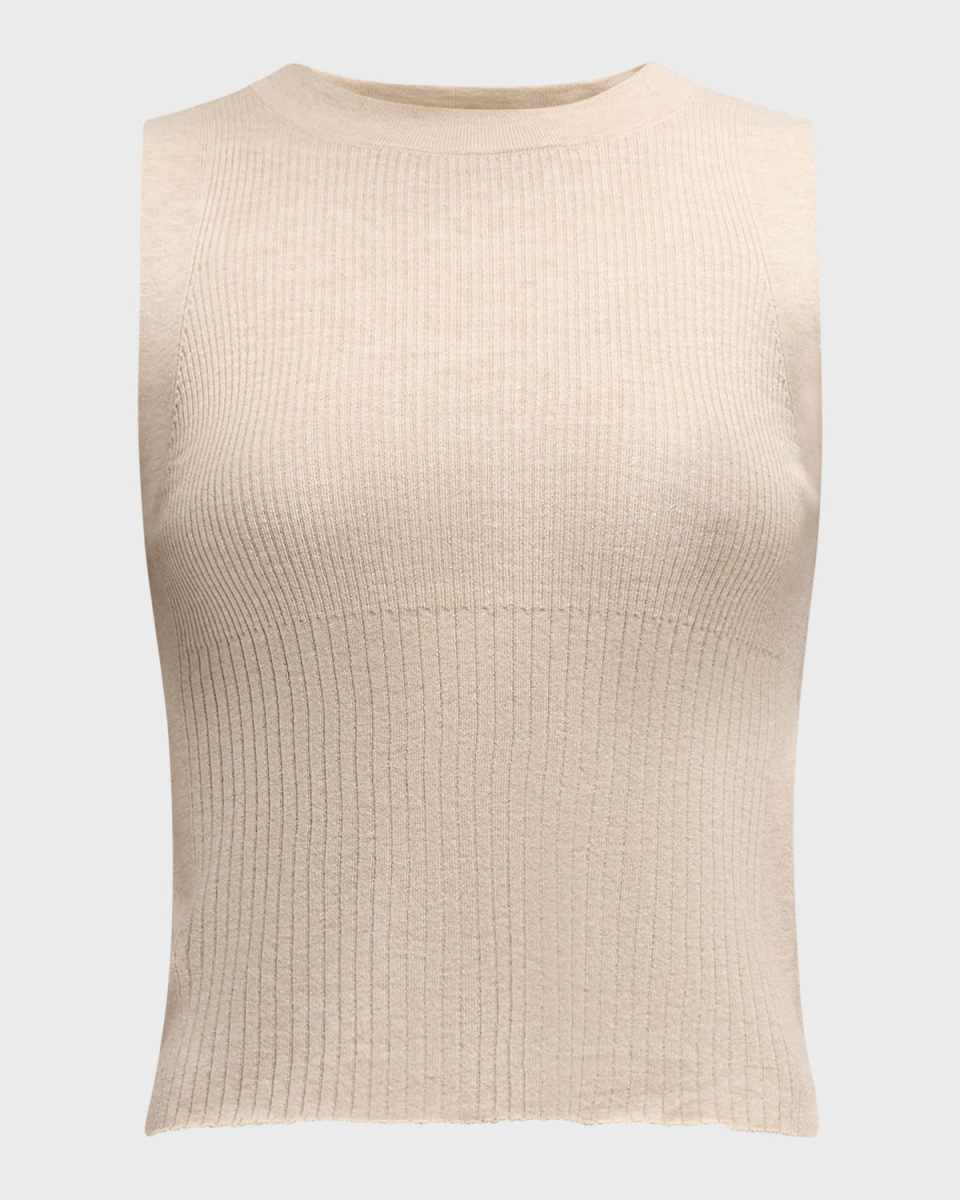 Afa Ribbed Silk-Wool Tank