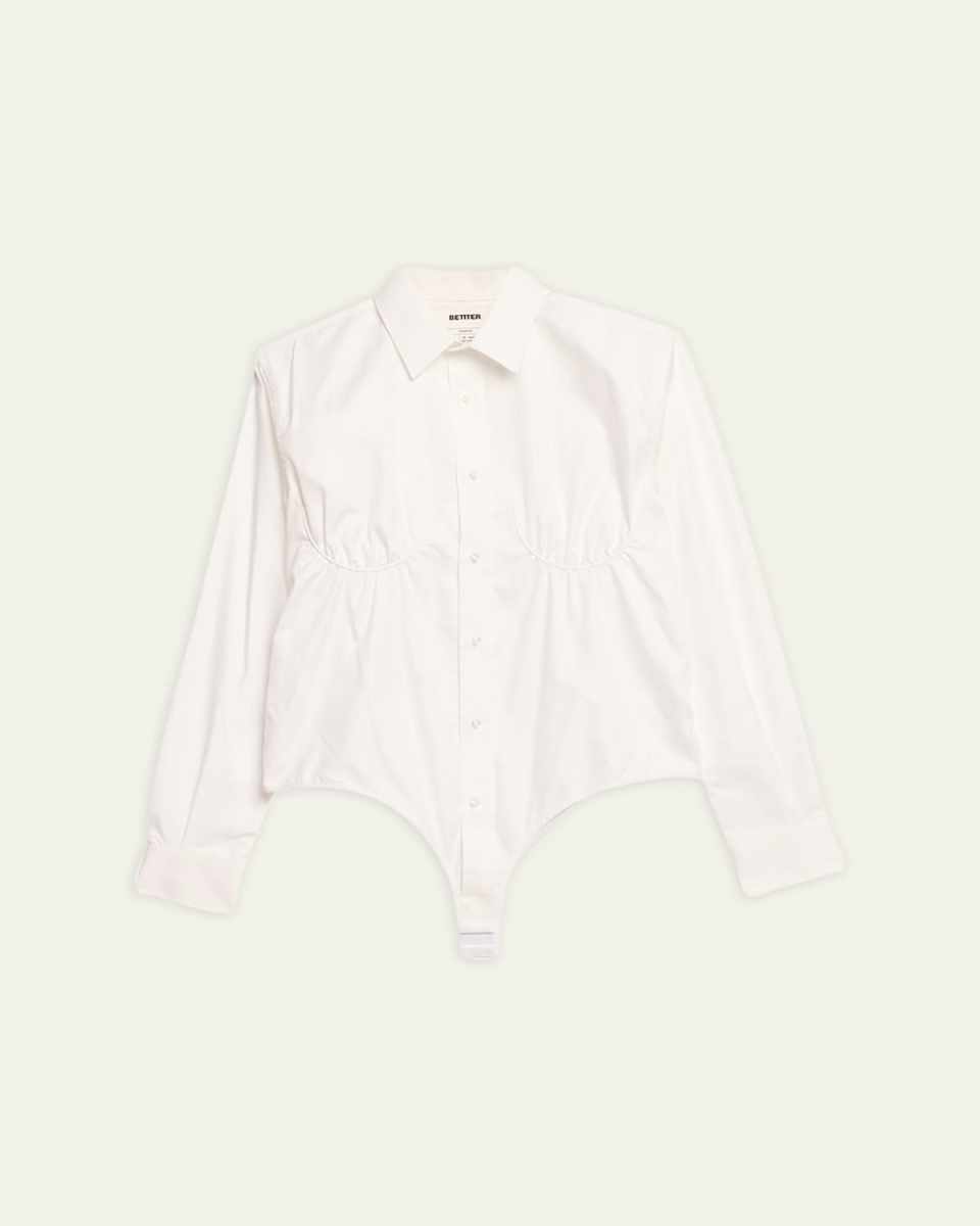 Fitted Poplin Bra Shirt