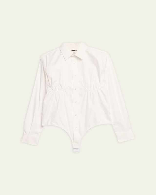 Fitted Poplin Bra Shirt