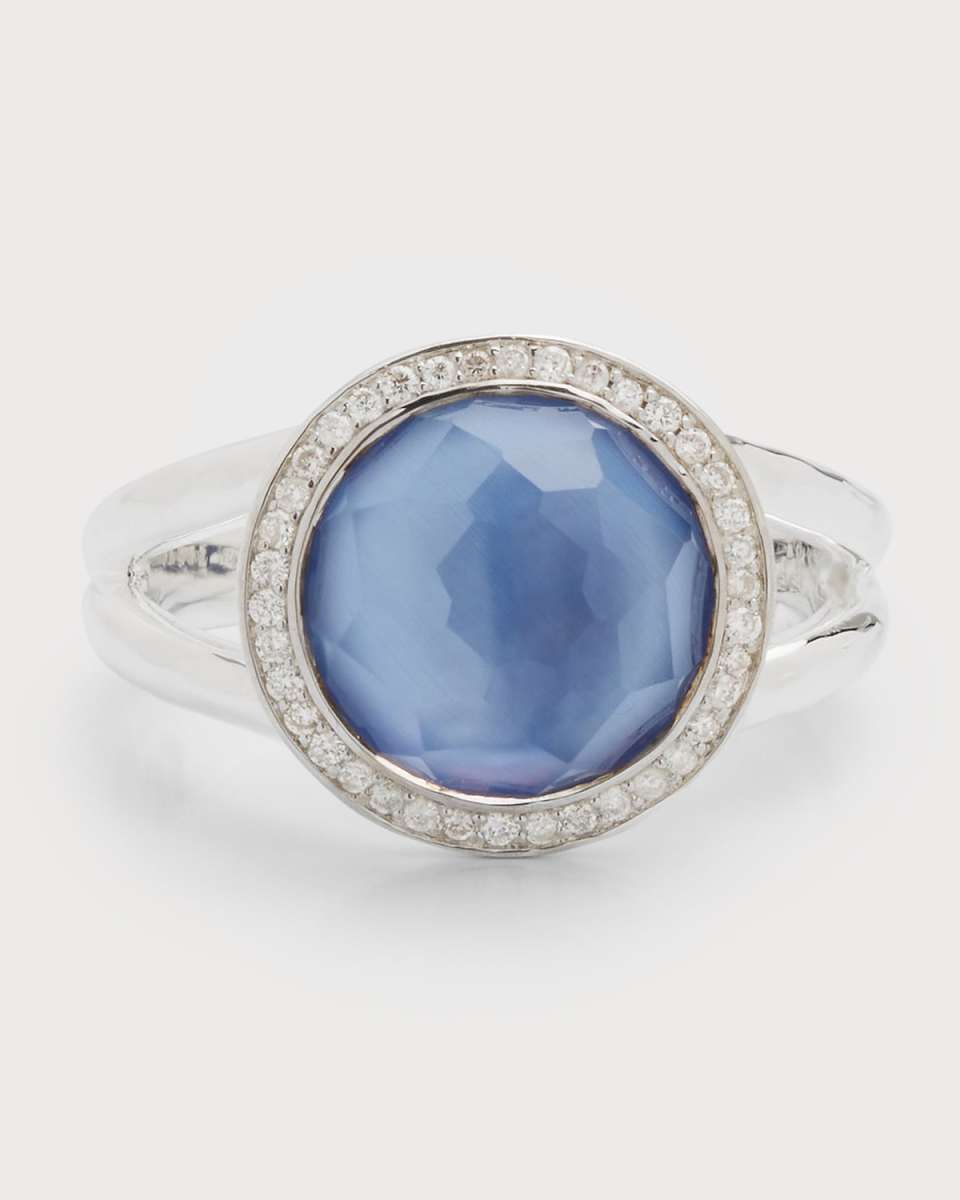 Mini Ring in Sterling Silver with Diamonds