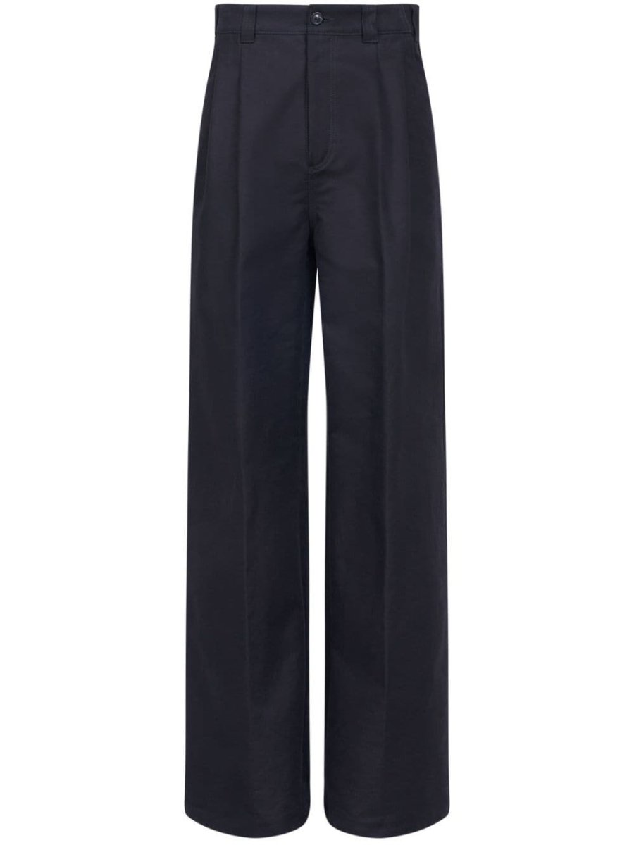 wide-leg tailored trousers