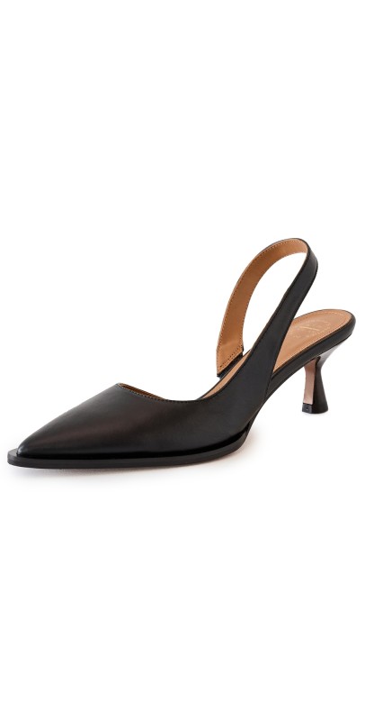 ATP Atelier Desana Black Nappa Slingbacks Black
