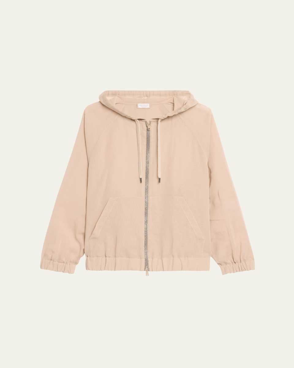 Organza Spa Jacket with Monili Zipper