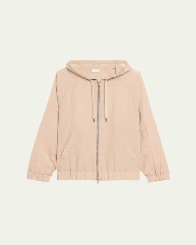 Organza Spa Jacket with Monili Zipper