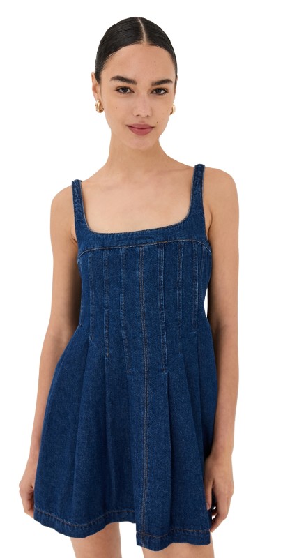 Reformation Violet Denim Mini Dress Salinas