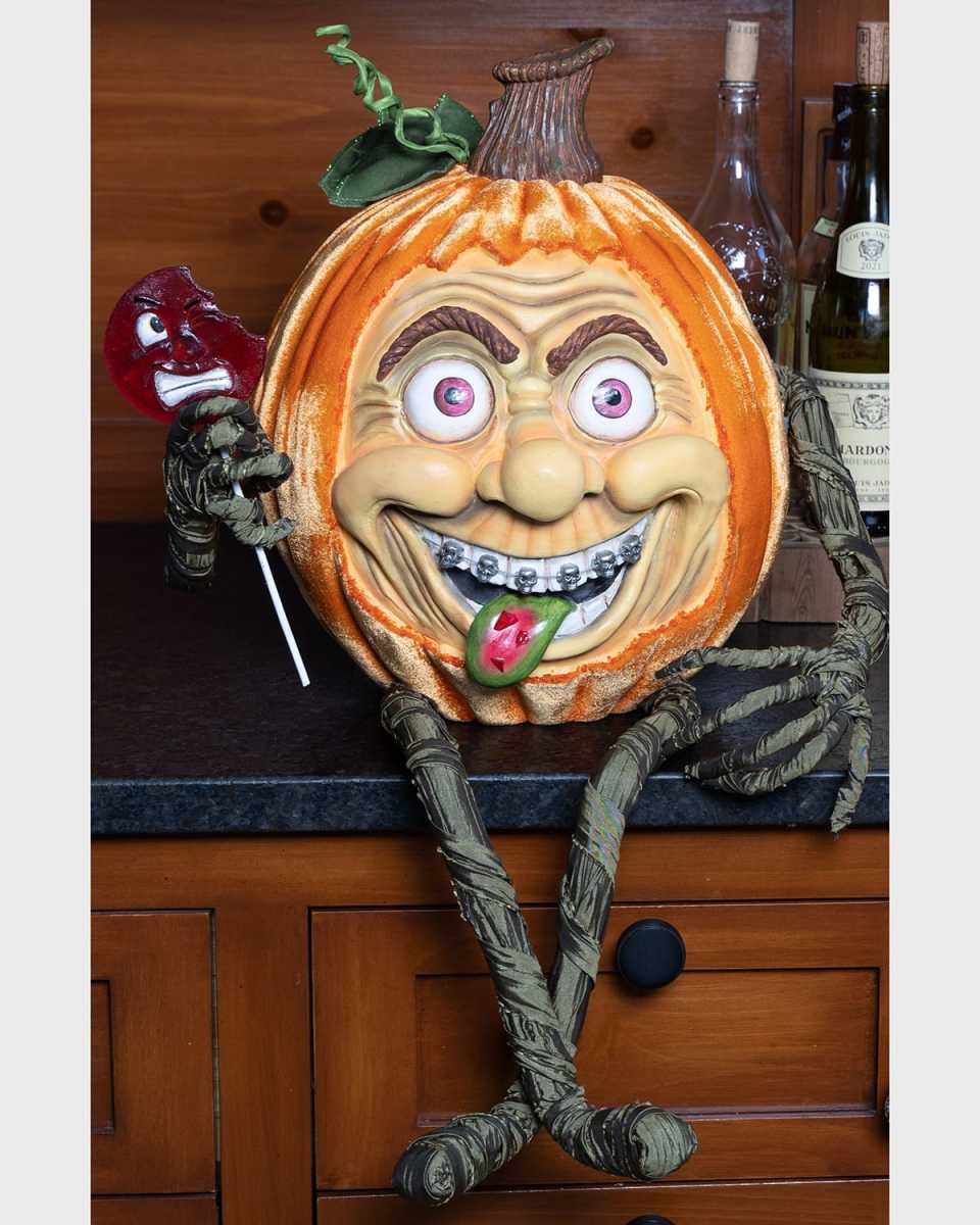 Goofy Lanky Leg Pumpkin Figure