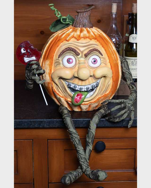 Goofy Lanky Leg Pumpkin Figure