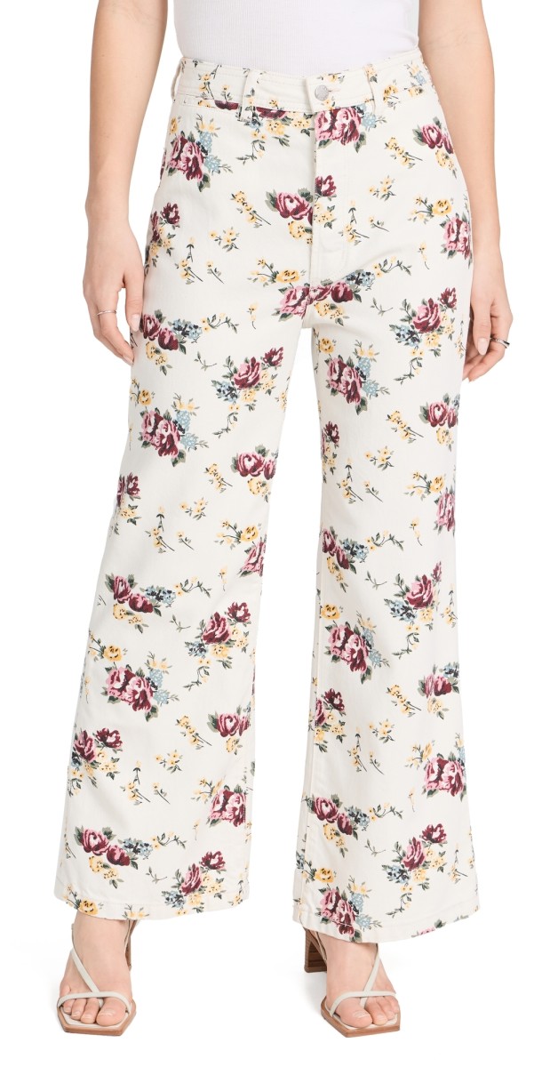 Rolla's Sailor Pant Floral Jeans Cream