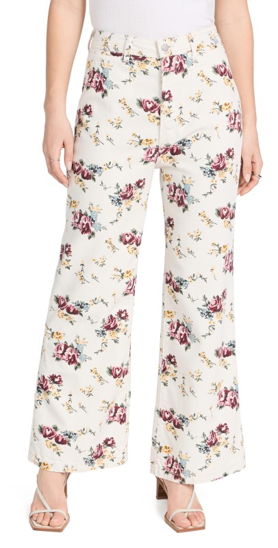 Rolla's Sailor Pant Floral Jeans Cream