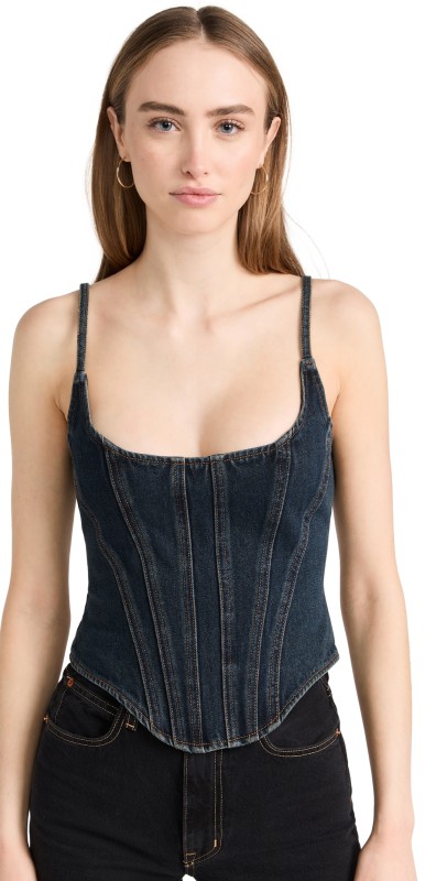 Lioness Capri Corset Top Dark Denim