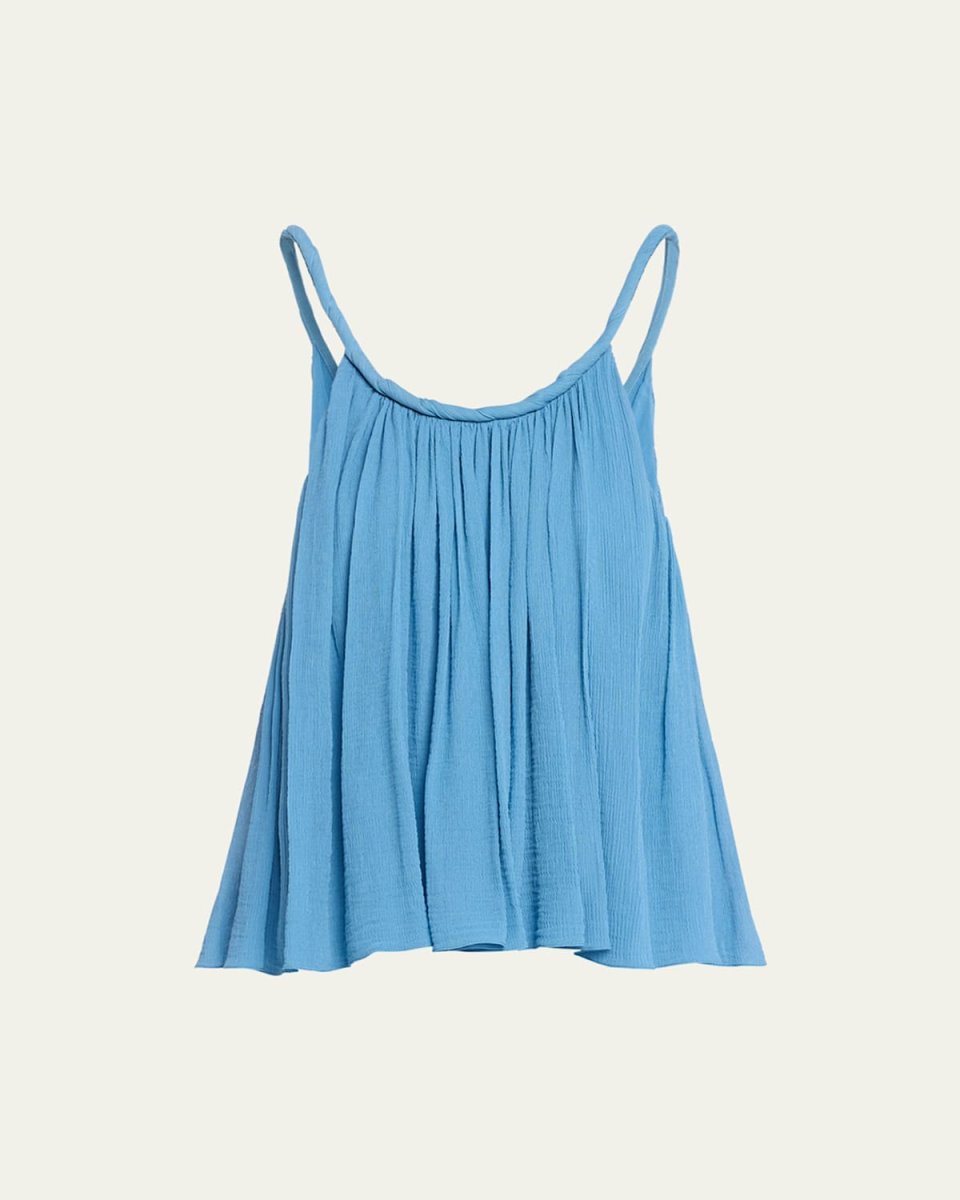 Stripe Cotton Silk Tank Top