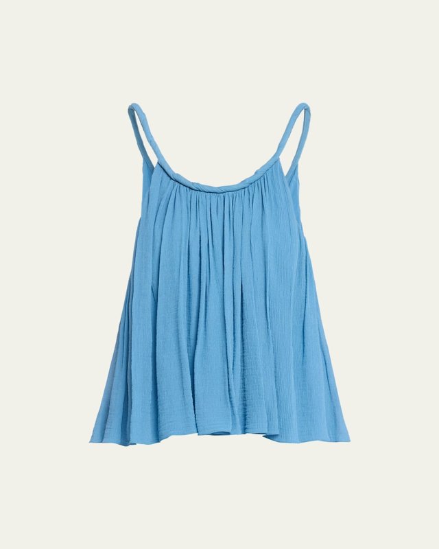 Stripe Cotton Silk Tank Top