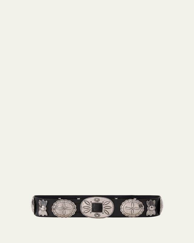 Vacchetta Concho Leather Belt