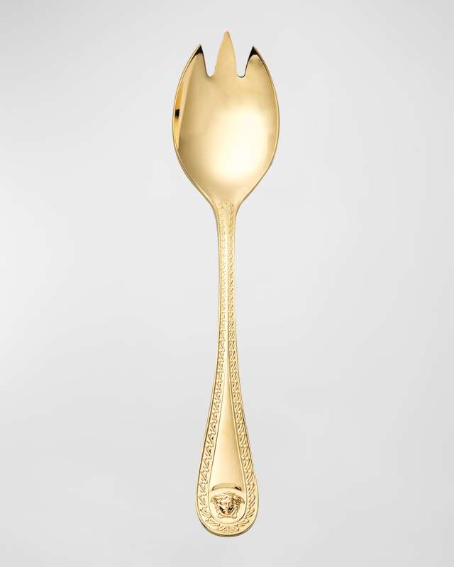 Medusa Gold-Plated Serving Fork